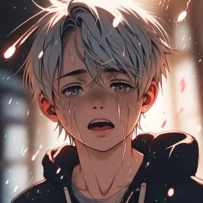 00漫画风哭泣头像90 这组漫画风格的哭泣头像,透露出一丝忧伤和