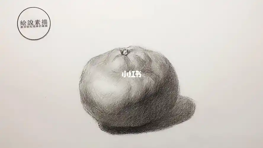 素描静物橘子画法多和梨做比较