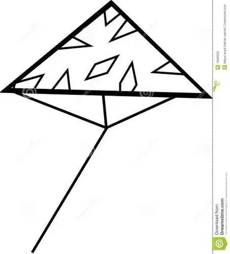 三角形风筝上的图案简笔画集