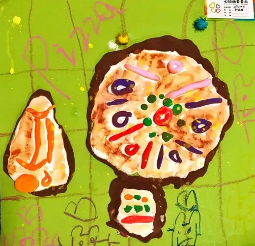 儿童绘画披萨 儿童绘画披萨简笔画
