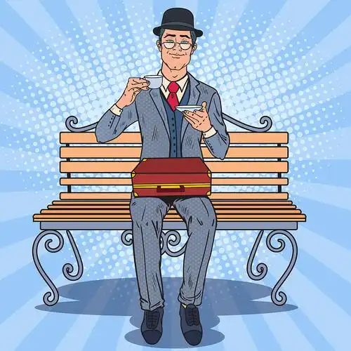 一个英国人在早上喝茶