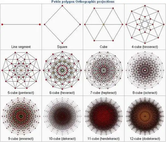 下面我们按照各种途径仿照一维到三维的规律来扩展空间维度.
