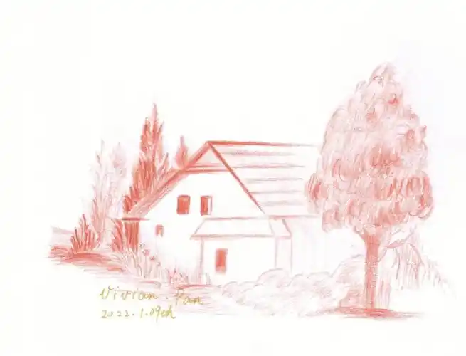 2022年的目标之一是精学精练风景画先从一些简单基础的画起.