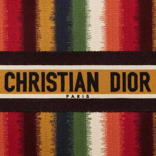 般螺旋形花纹而著称,本次通过撞色刺绣点缀在 book tote 和 lady dior