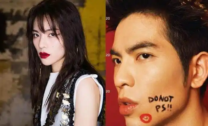 钟楚曦和萧敬腾对比照忙忙人海中两人意外撞脸被调侃