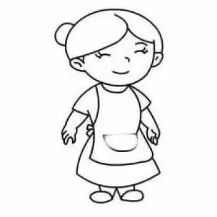 妈妈简笔画全身简单 长发,妈妈简笔画全身简单又漂亮,涂色_竞价网