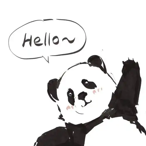 画了张大熊猫表情包你好