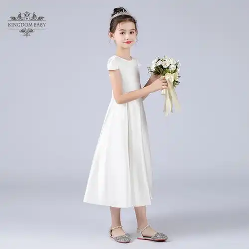礼服儿童白色女童高端钢琴演奏蕾丝学生小主儿童礼服