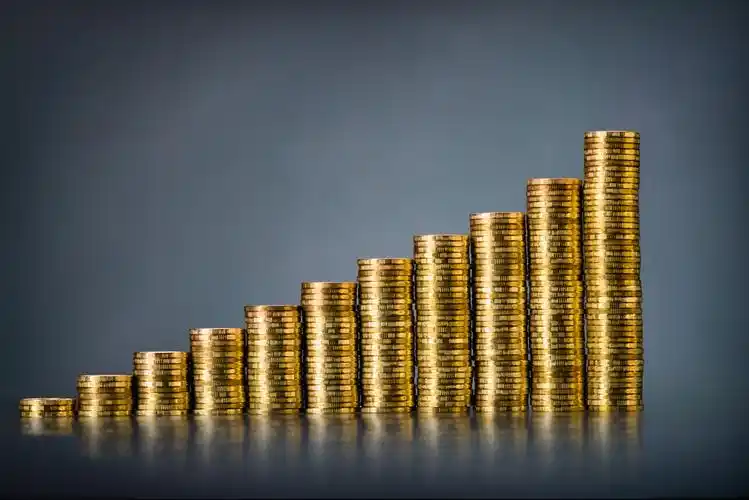 钱,许多,金色,金钱,零钱,硬币,深色背景