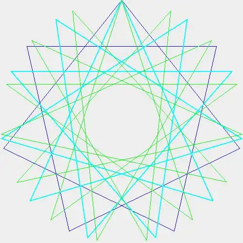 如何一笔画七芒星