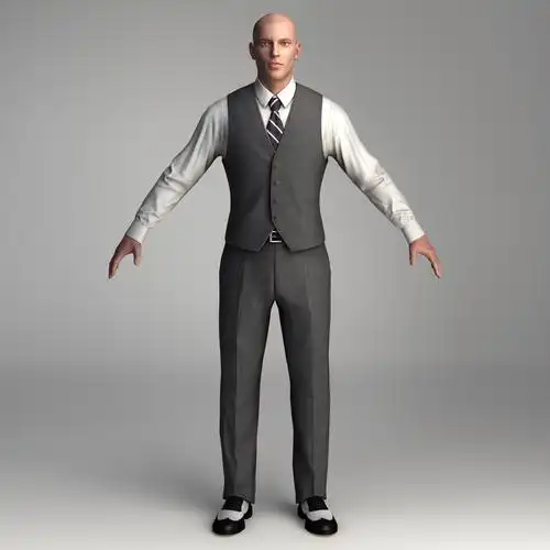 商界人士 - 低多边形人物3d模型