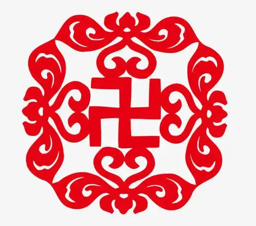 hb001 只 4 小型剪纸装饰万字福字纹吉祥喜庆图案花纹喜字剪纸贴纸 hb