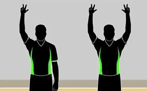 篮球裁判手势图解之计时钟,得分替换和暂停手势