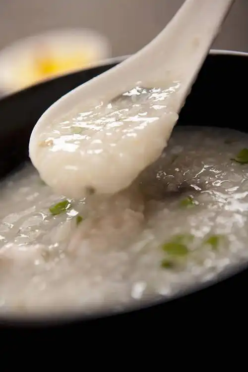 烹饪,中餐,早餐,阴影,朦胧,模糊,反射,影子,勺子,陶瓷,谷类,谷物,粥