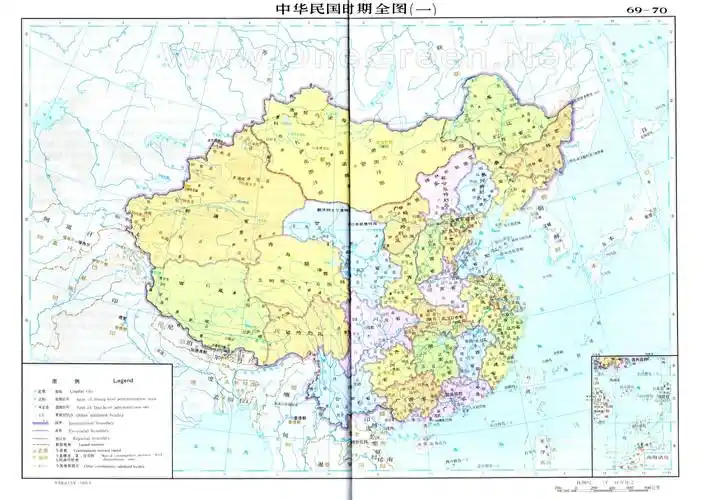 中华民国时期全图(一)_简明国内历史地图库_地图窝
