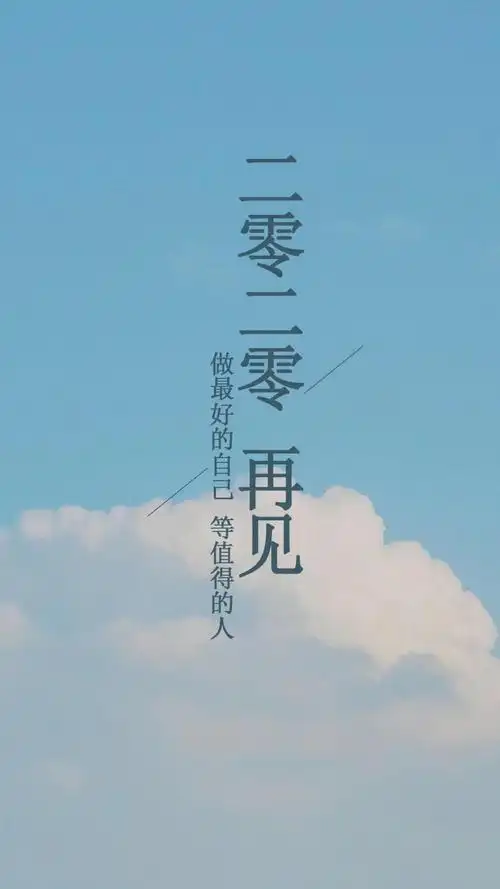 2020再见励志唯美带字配图