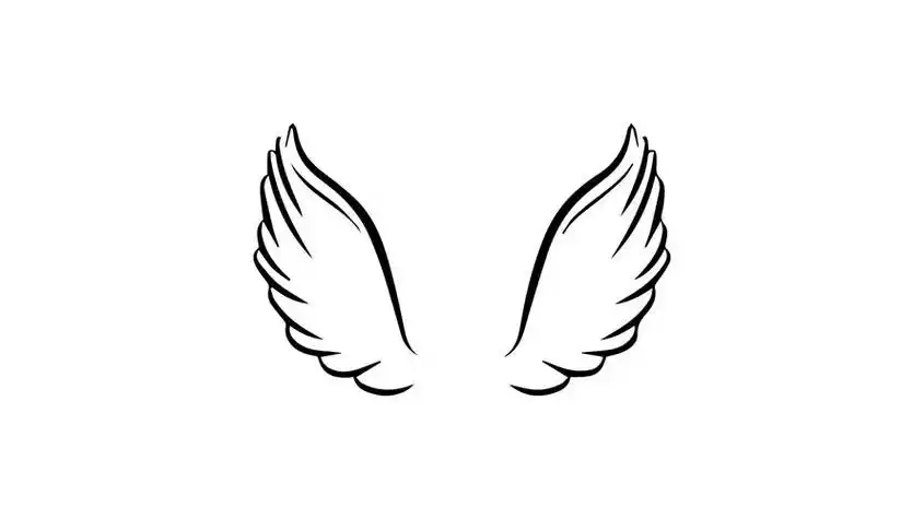 天使的翅膀图片简笔画
