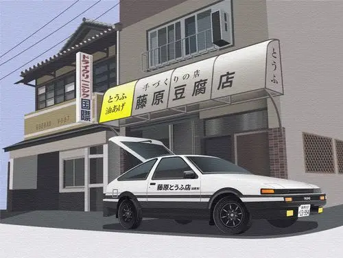 《头文字d》ae86 矢量插画