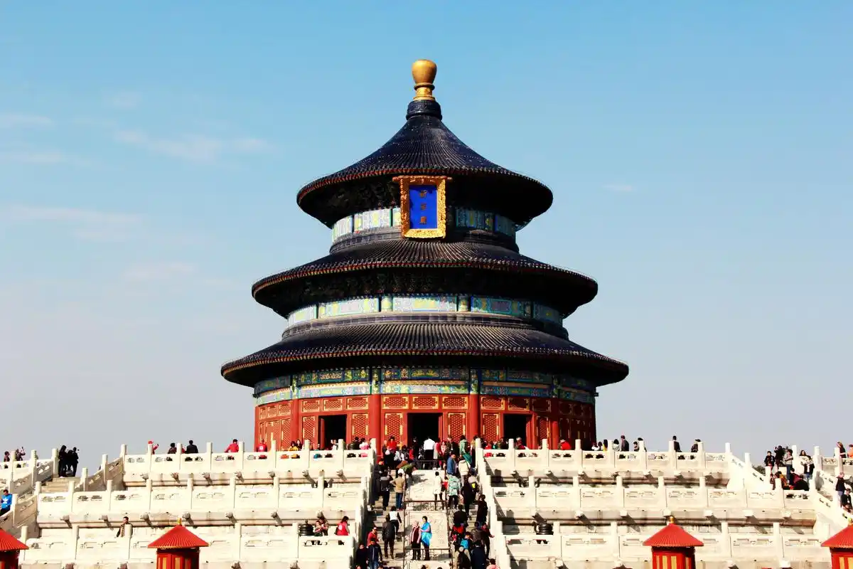 中国5a级旅游景区和世界文化遗址的北京天坛公园美景