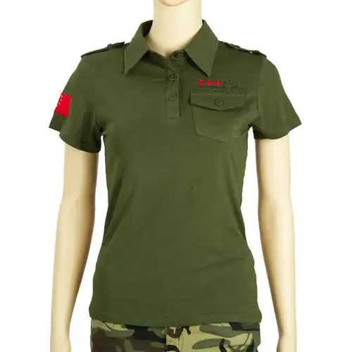 新款军绿色 迷彩 水兵舞款军绿色女款t恤 舒适吸汗面料 厂家直销