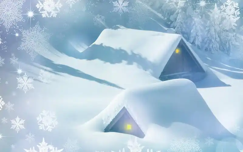 晶莹的雪花冰晶唯美高清手机壁纸图片