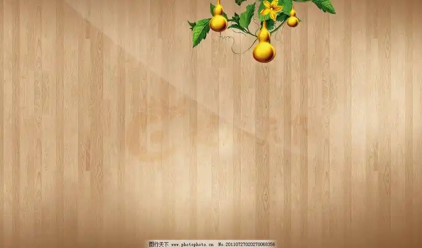 木纹背景上的金葫芦图片