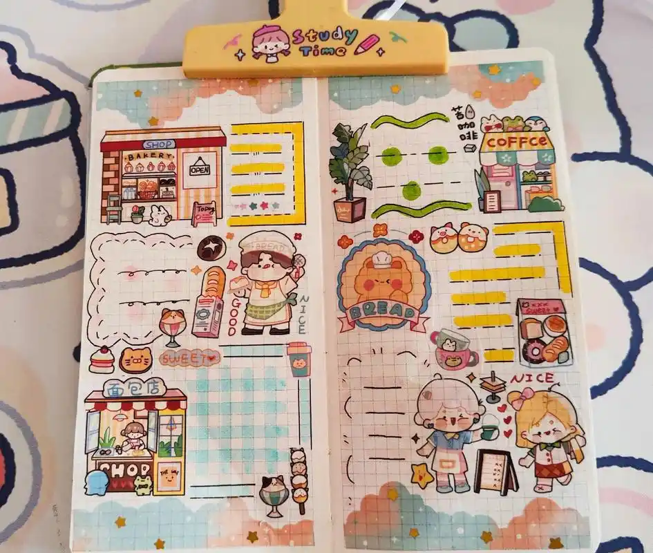 weeks手帐排版,豆芽酱来啦!#手帐er手帐日常 #给你看 - 抖音