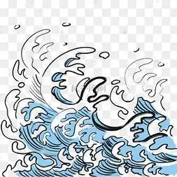 翻腾大海浪花简笔画波涛汹涌的大海景色沙龙国际梦见大海波涛汹涌和船