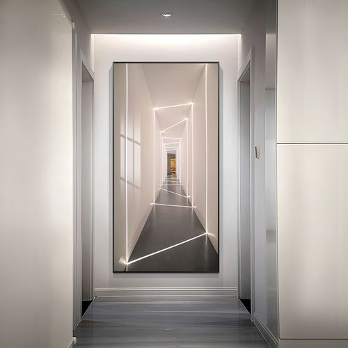 玄关抽象装饰画现代简约走廊尽头挂画无限空间壁画现代装饰画