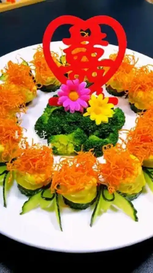 多款喜庆无纺布摆盘盘饰,家有喜事用起来简单喜庆又好看#美食 #凉菜摆