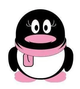 qq经典头像粉色企鹅