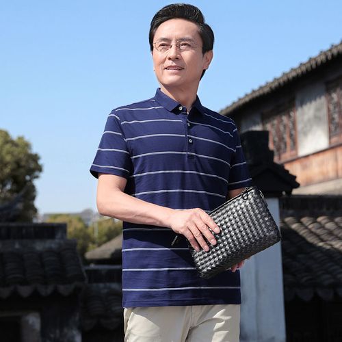 专帅中老年男装爸爸短袖男夏装中年男士50岁夏季父亲节衣服中老年人