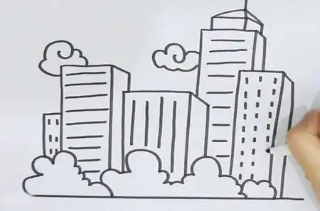高楼大厦怎么画_建筑简笔画-简笔画大全