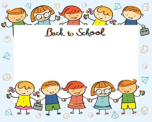 幼儿园,孩子们回到学校框架插画-正版商用图片1j1519-摄图新视界