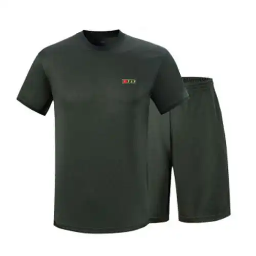 武警体能服夏季男部队消防迷彩短袖作训服套装男迷彩短袖t恤训练耐磨