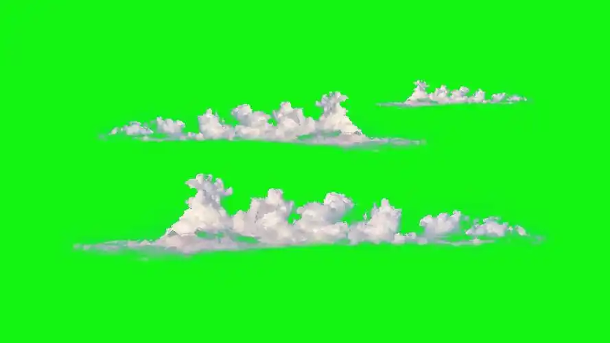 绿幕视频素材白云