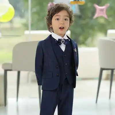 周岁礼服男宝儿童西装套装男童英伦风花男孩春季西服