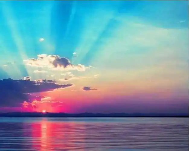 太阳初升的大海景色,高清图片,阳光-回车图片