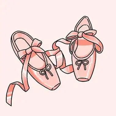 舞蹈鞋和跳舞的手简笔画