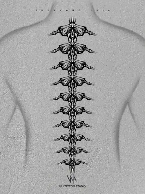 适合缺水的玩家脊柱纹身丨手臂纹身丨小腿纹身#广州纹身  #thorn荆棘