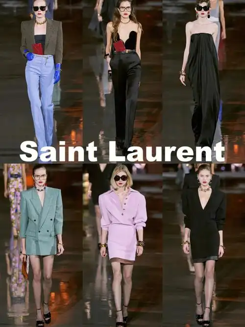 saintlaurent复古大女主时髦俏女郎中