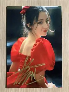 『冲冠』大陆明星迪丽热巴亲笔签名照片热门定妆照无仿无印刷24款