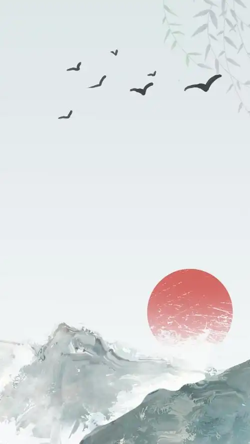 简约中国风清明节水墨画,锁屏图片,高清手机壁纸,节日-回车桌面