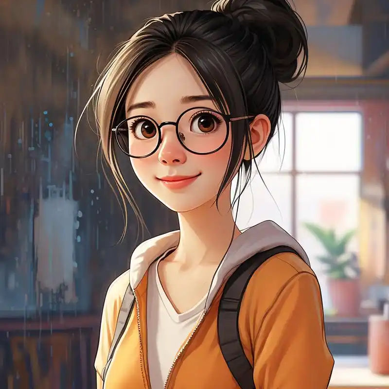 戴眼镜的女生头像也太有氛围感了吧💖