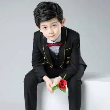 儿童西装套装男童燕尾服西服小主持人礼服男孩钢琴演出服英伦风秋