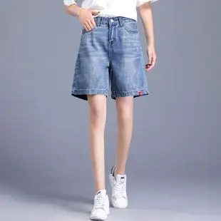 女士五分牛仔短裤