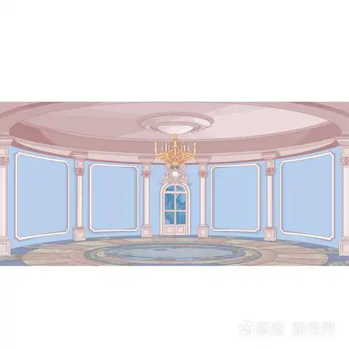 中世纪城堡大厅矢量插图