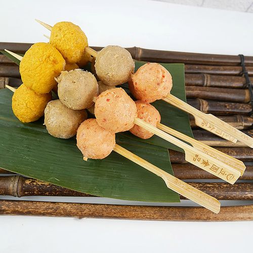 日本关东火锅食材鱼丸肉丸立圆三色福串30粒鱼丸