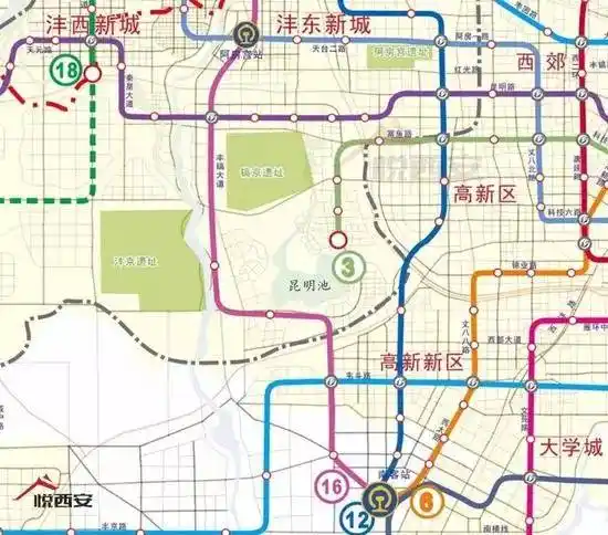 根据西安地铁最新规划,地铁3号线二期(南延段)将向西南延伸5站,终点设