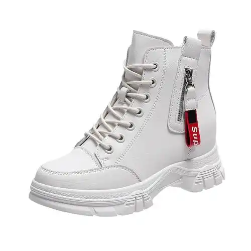 英伦风马丁靴百搭内增高女鞋厚底短靴网红瘦瘦靴女2020年秋冬新款